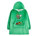(スーパーマリオブラザーズ) Super Mario オフィシャル商品 キッズ・子供 ルイージ パーカー ブランケット フード付き 【海外通販】