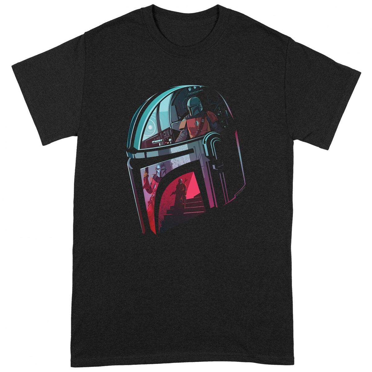 (スターウォーズ) Star Wars オフィシャル商品 ユニセックス マンダロリアン ヘルメット Tシャツ 半袖 カットソー トップス 【海外通販】