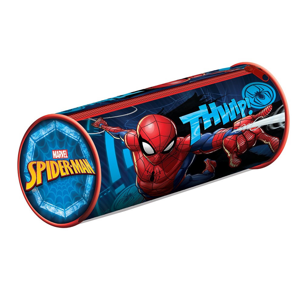 (スパイダーマン) Spider-Man オフィシャル商品 Web Strike 筒型 ペンシルケース 筆箱 筆入れ 【海外通販】