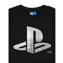 (プレーステーション) Playstation オフィシャル商品 キッズ・子供 ボーイズ ロゴ フォイル Tシャツ 半袖 トップス カットソー 