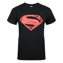 (スーパーマン) Superman オフィシャル商品 メンズ Man Of Steel レッドロゴTシャツ 半袖 カットソー トップス 【海外通販】