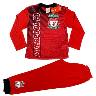 リバプール・フットボールクラブ Liverpool FC オフィシャル商品 キッズ・子供 パジャマ 長袖 上下セット 【海外通販】