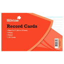 (シルバイン) Silvine ラージ レコードカード メモ 暗記 プレゼン 薄罫線入り 100枚 