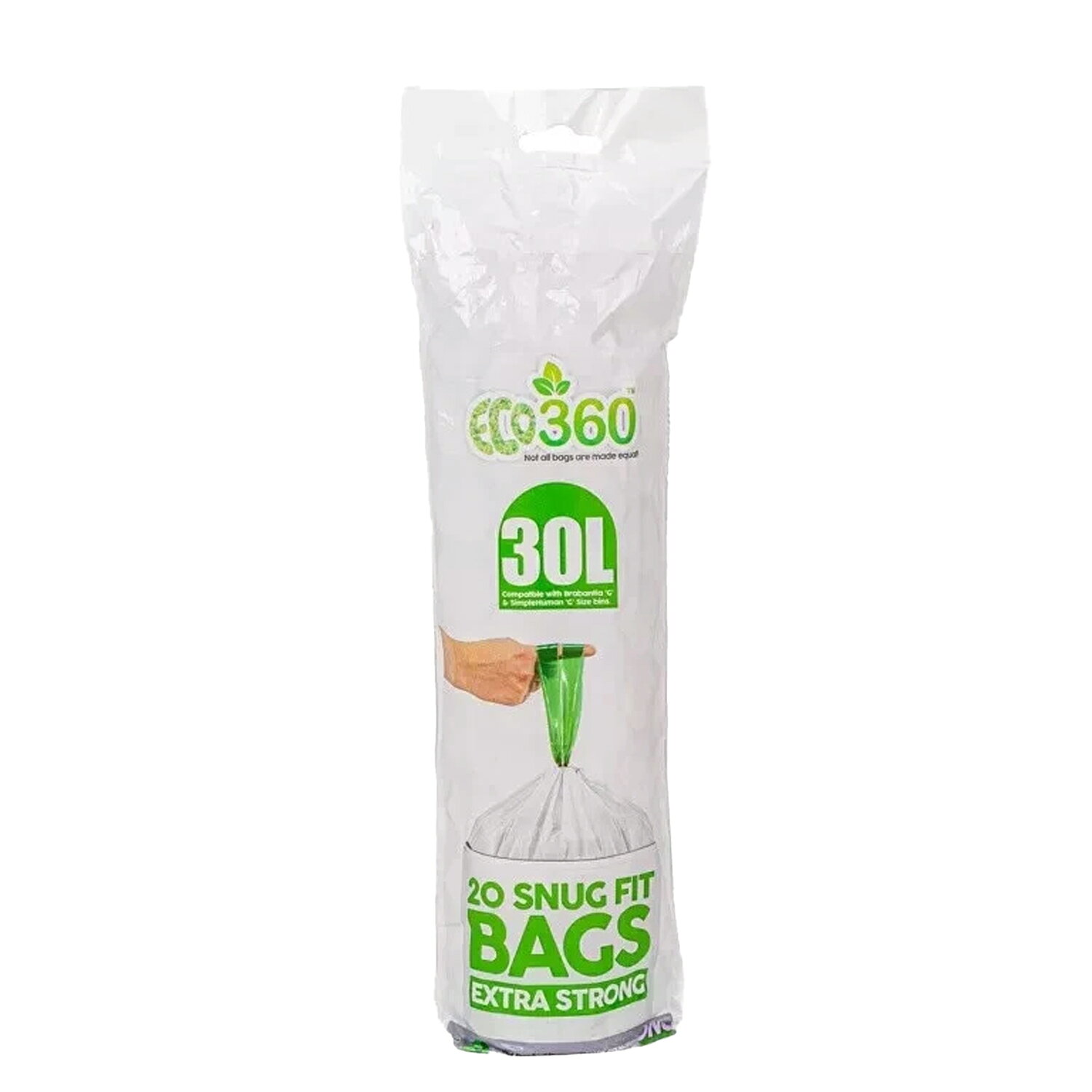 (エコ360) Eco360 ひもつき ゴミ袋 30リットル (20枚セット) 【海外通販】