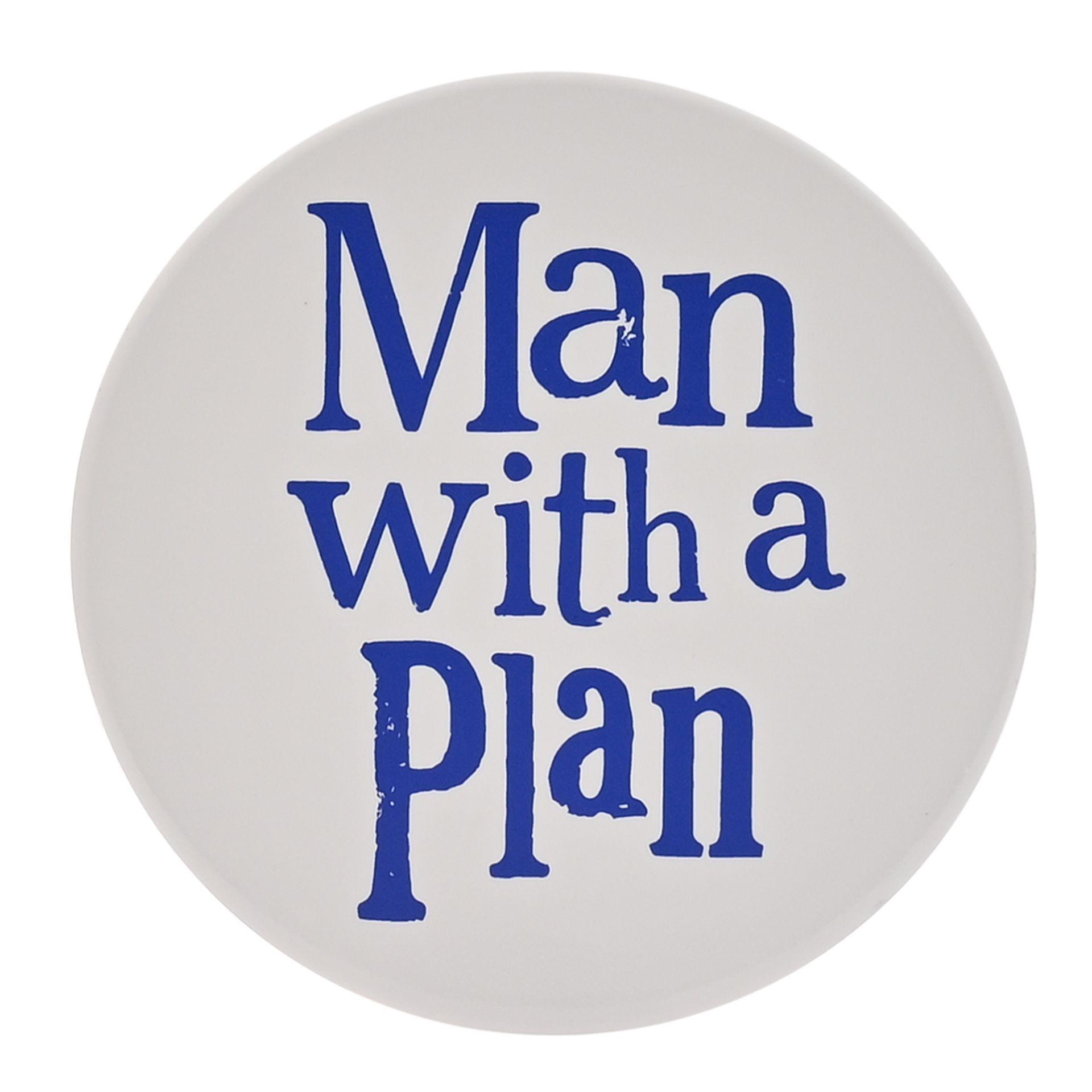 (ブライトサイド) Brightside Man With A Plan セラミック ラウンド コースター 【海外通販】