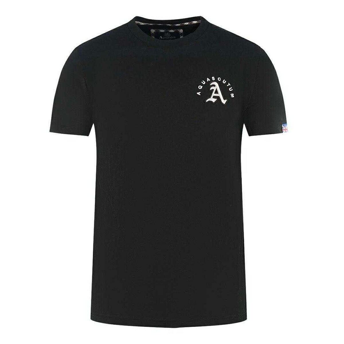 (アクアスキュータム) Aquascutum メンズ London 刺しゅう バックプリント 半袖 Tシャツ トップス 【海外通販】