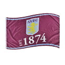 アストン・ヴィラ フットボールクラブ Aston Villa FC オフィシャル商品 Established 1874 フラッグ 旗 【海外通販】