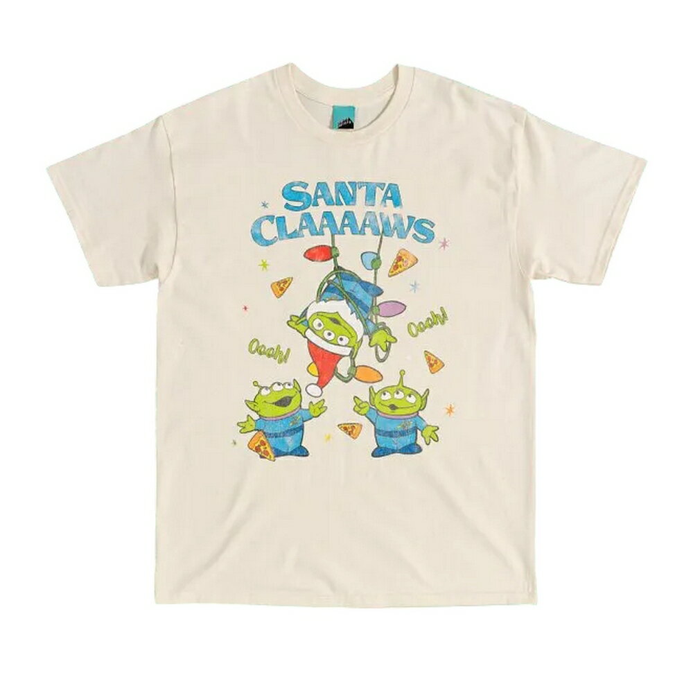 (トイ・ストーリー) Toy Story オフィシャル商品 ユニセックス Aliens Santa Claus Tシャツ クリスマス 半袖 トップス 【海外通販】