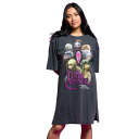 (ダーククリスタル) The Dark Crystal オフィシャル商品 レディース キャラクター ヴィンテージウォッシュ 半袖 Tシャツワンピース 【海外通販】