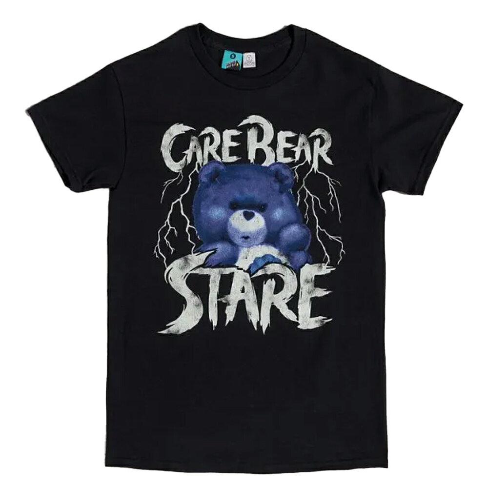 (ケアベア) Care Bears オフィシャル商品 ユニセックス Grumpy Bear Stare Tシャツ 半袖 トップス 【海外通販】