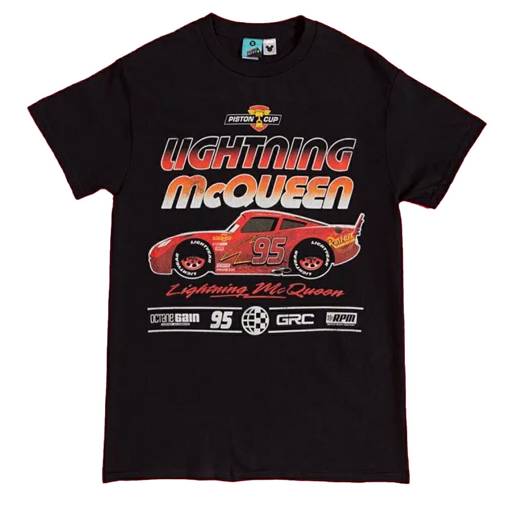 (カーズ) Cars オフィシャル商品 ユニセックス Race Tシャツ ライトニング・マックィーン 半袖 トップス 【海外通販】