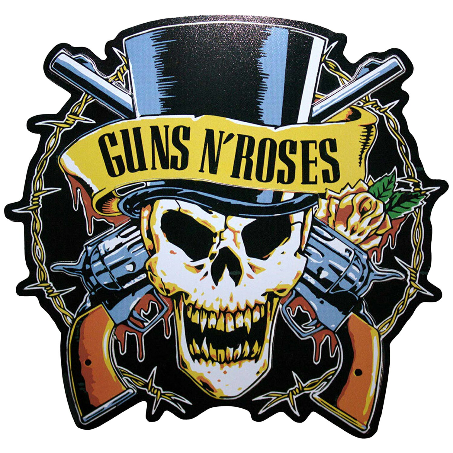 (ガンズ・アンド・ローゼズ) Guns N Roses オフィシャル商品 プレミアム Top Hat フリッジマグネット 冷蔵庫 磁石 (1個) 【海外通販】