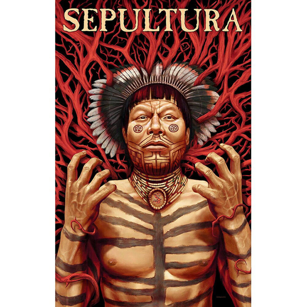 (セパルトゥラ) Sepultura オフィシャル商品 Roots テキスタイルポスター ロゴ 布製 ポスター 【海外通..