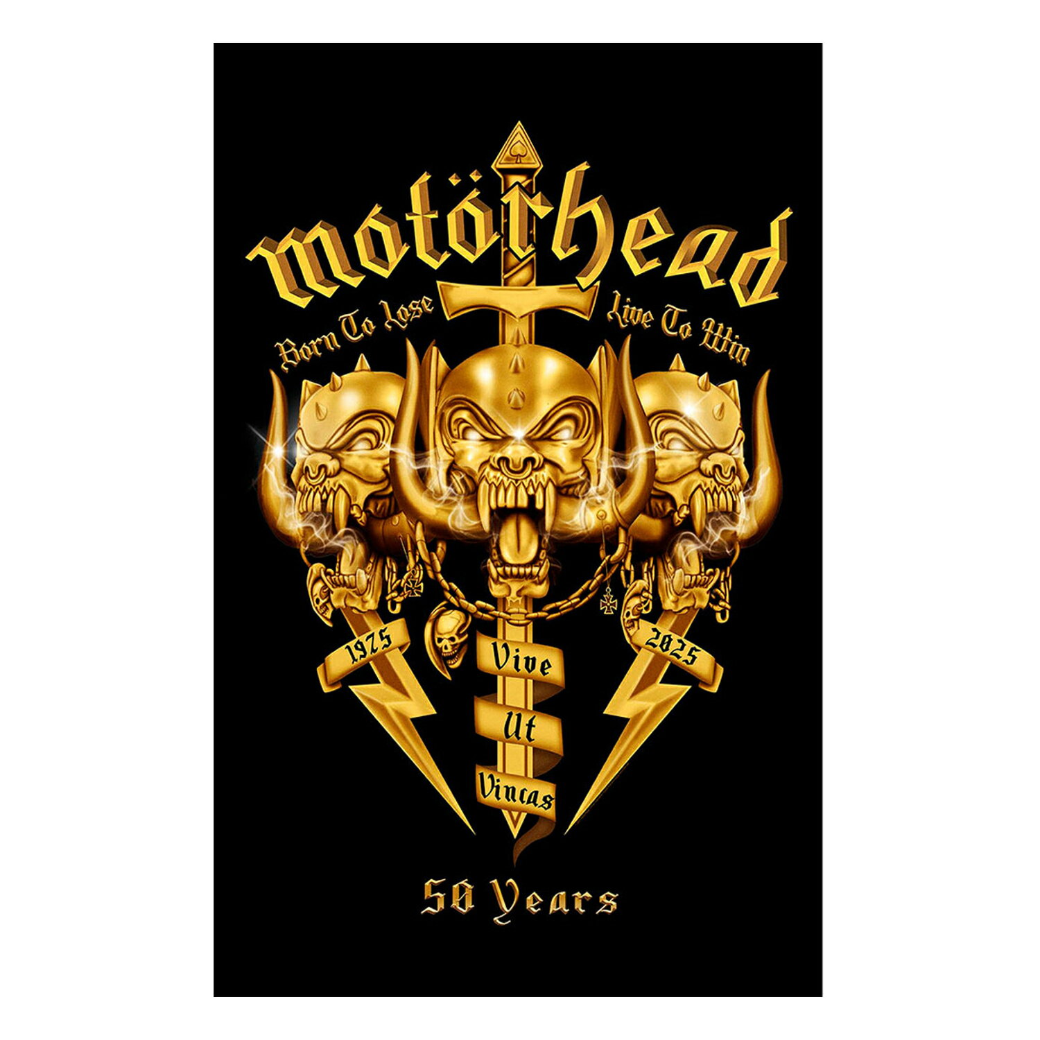 (モーターヘッド) Motorhead オフィシャル商品 Core 50th テキスタイルポスター 布製 ポスター 【海外..
