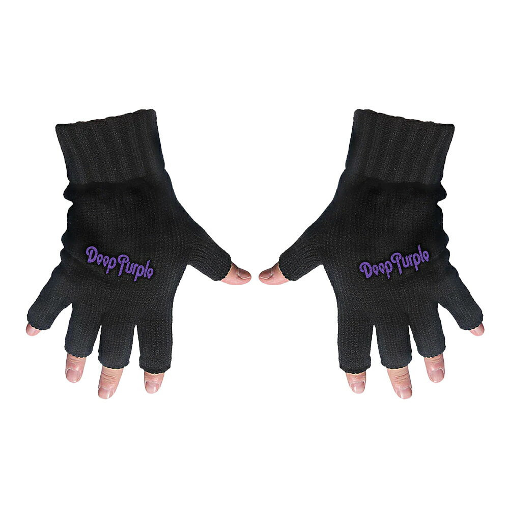 (ディープ・パープル) Deep Purple オフィシャル商品 ユニセックス ロゴ 手袋 フィンガレス グローブ 【海外通販】
