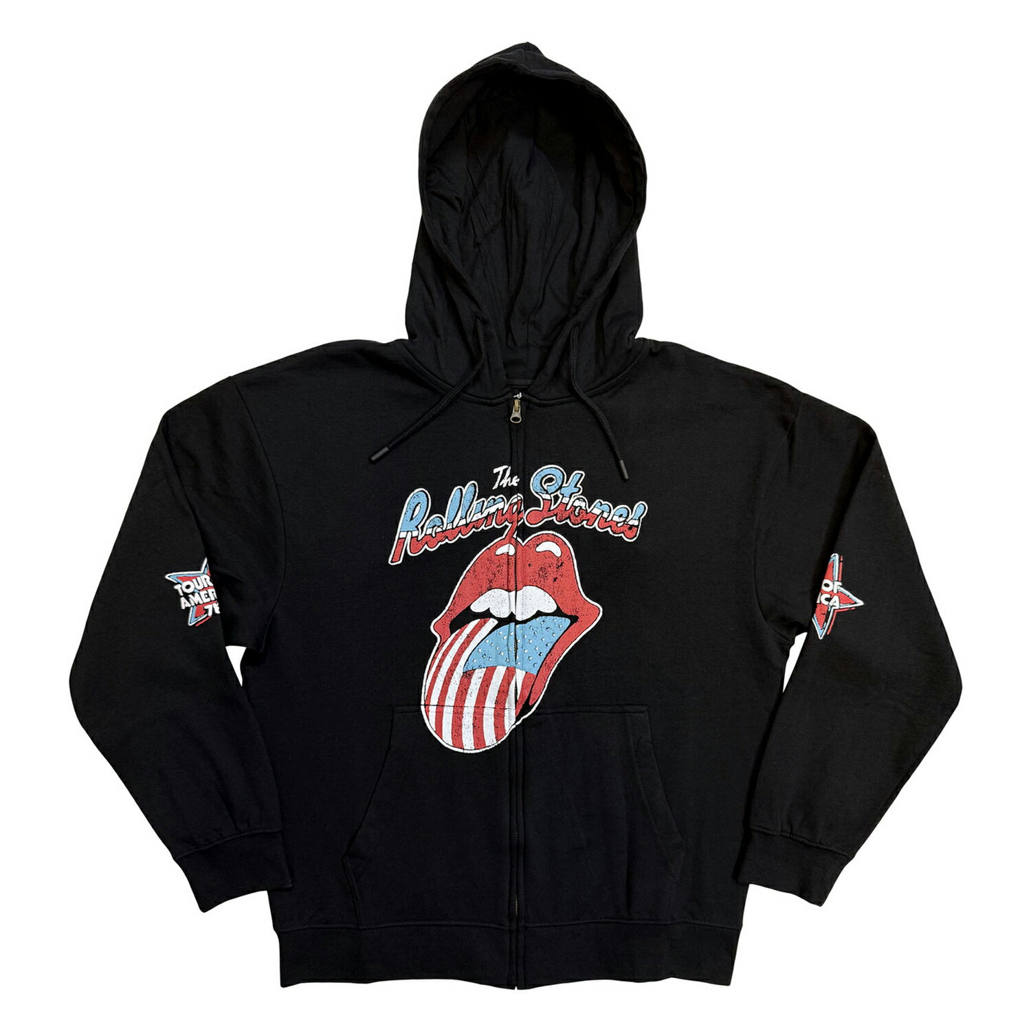 (ローリング・ストーンズ) The Rolling Stones オフィシャル商品 ユニセックス US Tour '78 パーカー フルジップ フード付き トレーナー 【海外通販】