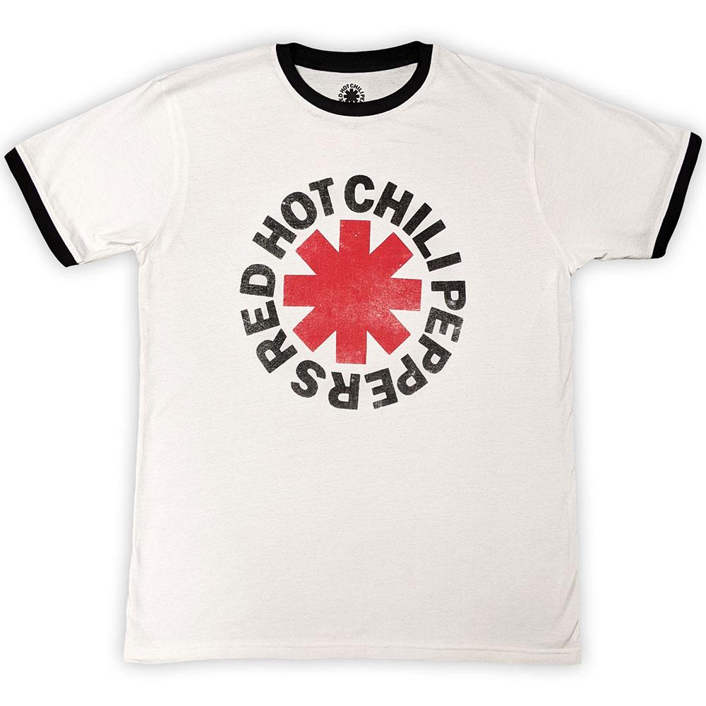 (レッド・ホット・チリ・ペッパーズ) Red Hot Chilli Peppers オフィシャル商品 ユニセックス リンガー Tシャツ ロゴ 半袖 トップス 【海外通販】