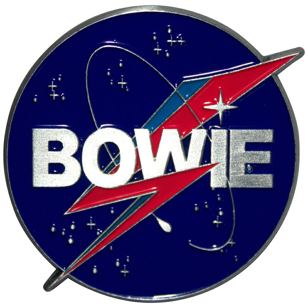 (デヴィッド・ボウイ) David Bowie オフィシャル商品 NASA ピンバッジ バッジ 【海外通販】