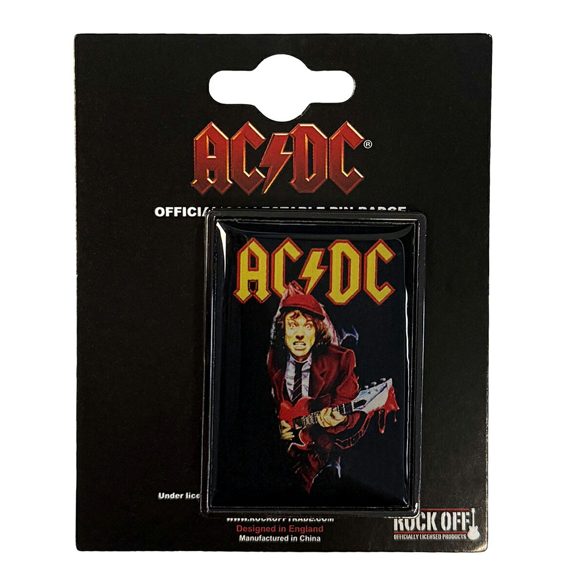 (エーシー・ディーシー) AC/DC オフィシャル商品 Angus ピンバッジ バッジ 【海外...