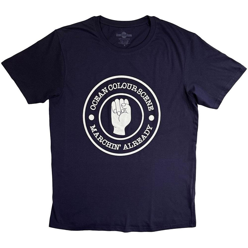 (オーシャン・カラー・シーン) Ocean Colour Scene オフィシャル商品 ユニセックス Marchin' Fist Tシャツ 半袖 トップス 【海外通販】