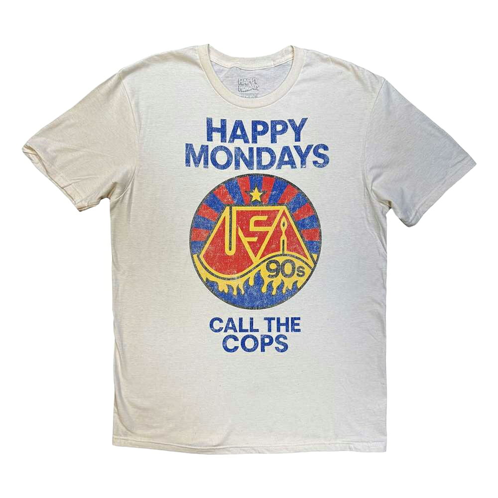 (ハッピー・マンデーズ) Happy Mondays オフィシャル商品 ユニセックス Call The Cops Tシャツ 半袖 トップス 【海外通販】