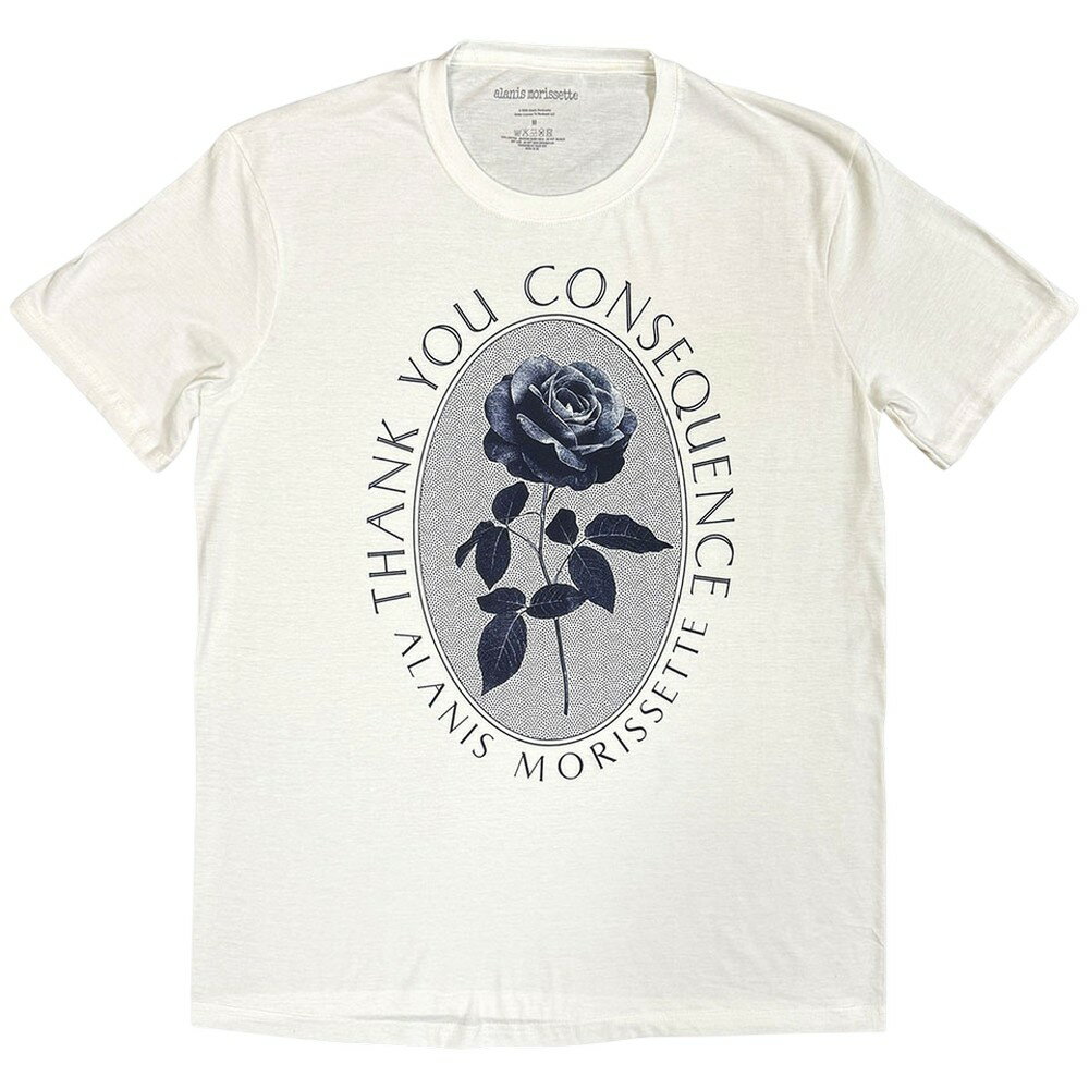 (アラニス・モリセット) Alanis Morissette オフィシャル商品 ユニセックス Rose Tシャツ 半袖 トップス 【海外通販】