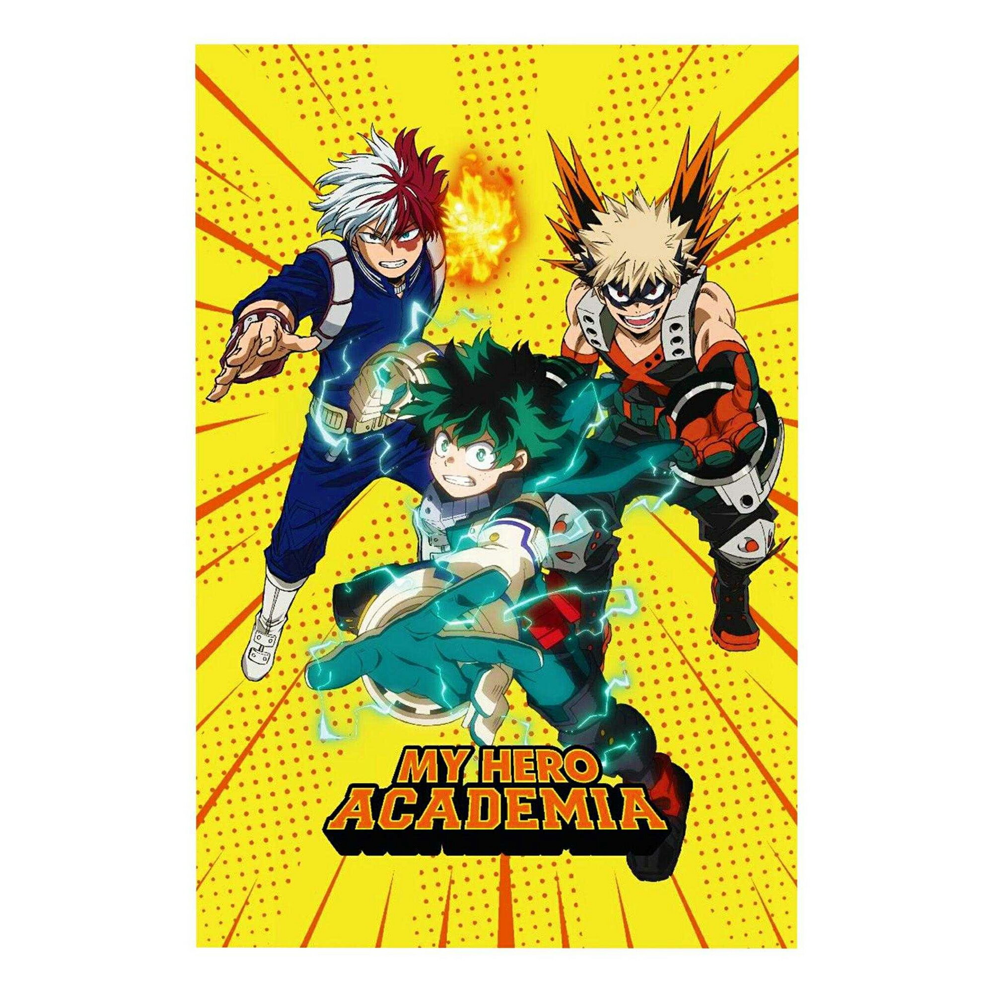 (僕のヒーローアカデミア) My Hero Academia オフィシャル商品 Deku. Bakugo & Todoroki フリースブランケット フリース毛布 【海外通販】