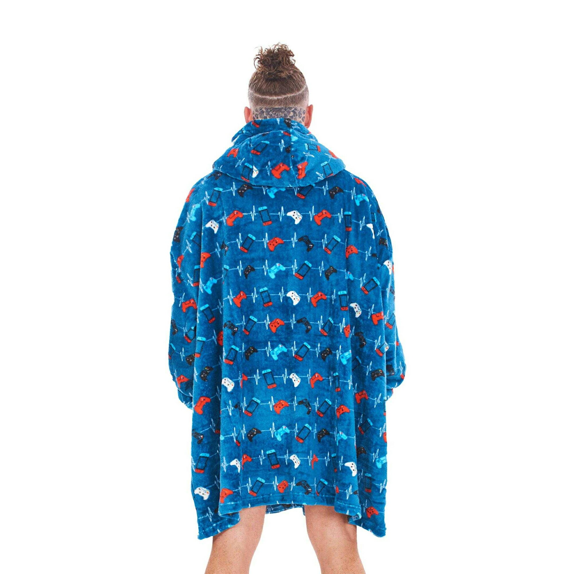 (キアヌ) Keanu メンズ Game Over Game Controller フードつき 着る毛布 パーカー フリースブランケット 【海外通販】