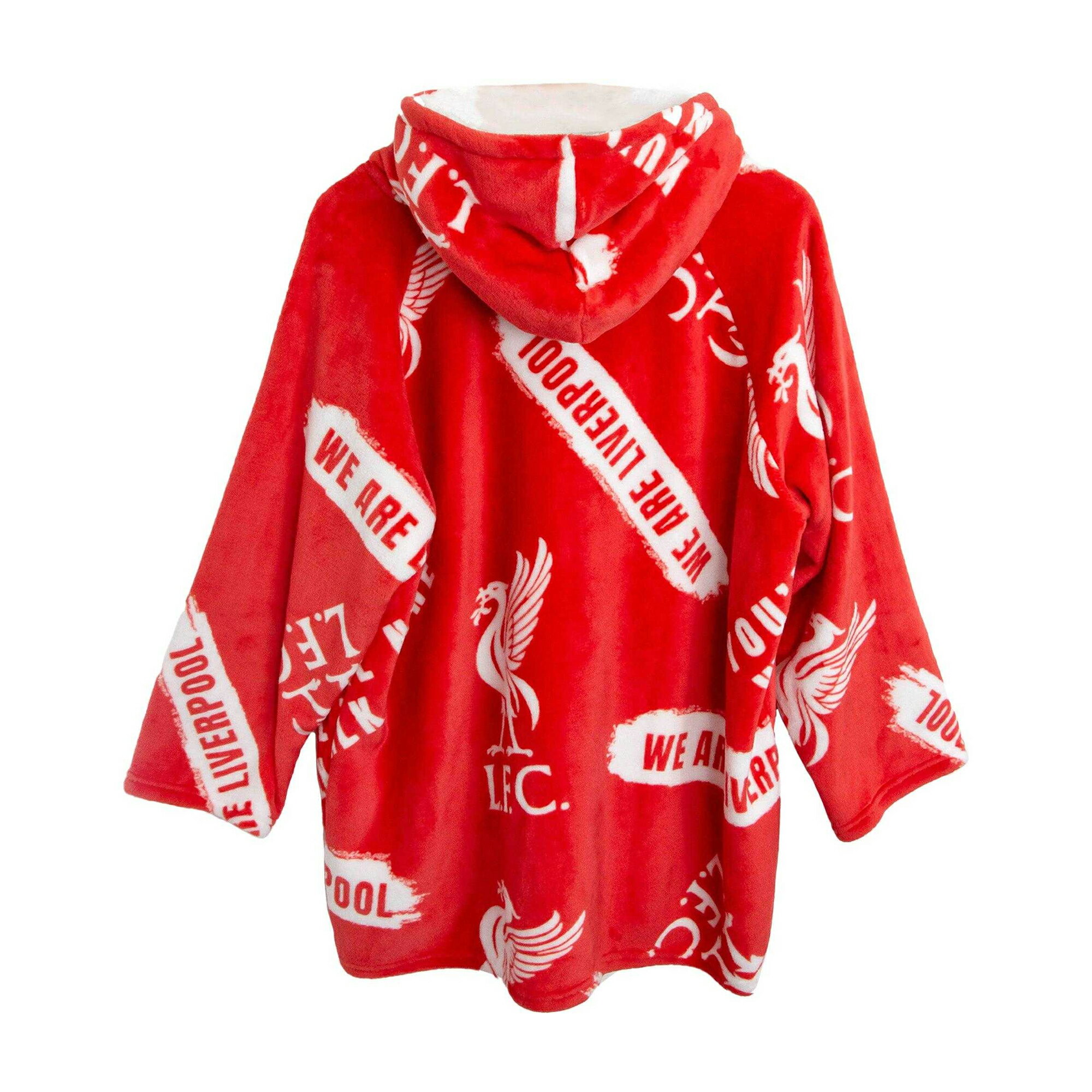 リバプール・フットボールクラブ Liverpool FC オフィシャル商品 キッズ・子供用 フリース オーバーサイズ 着る毛布 フリースブランケット ポンチョ 【海外通販】