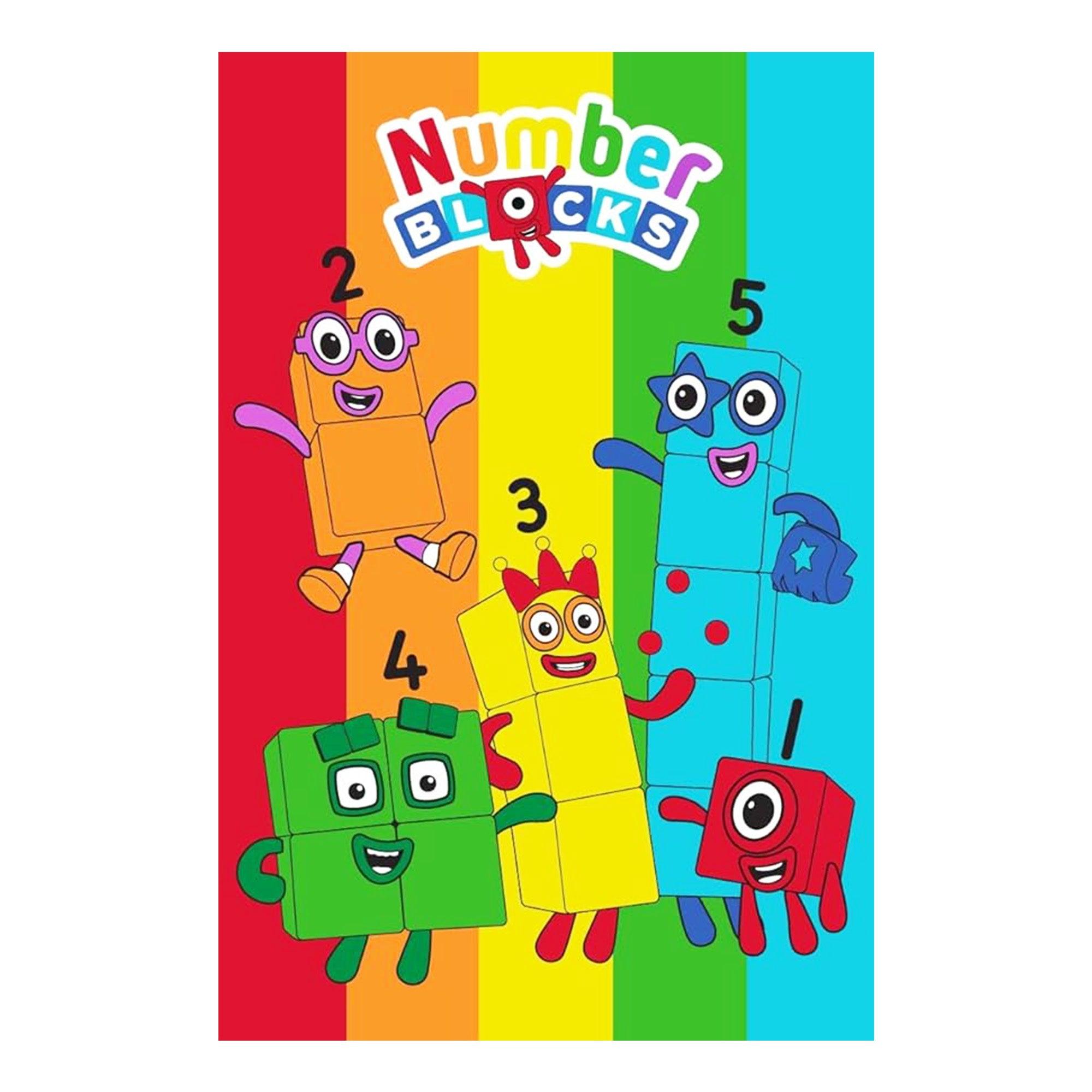 (ナンバーブロックス) Numberblocks オフィシャル商品 Rainbow フリースブランケット フリース毛布 