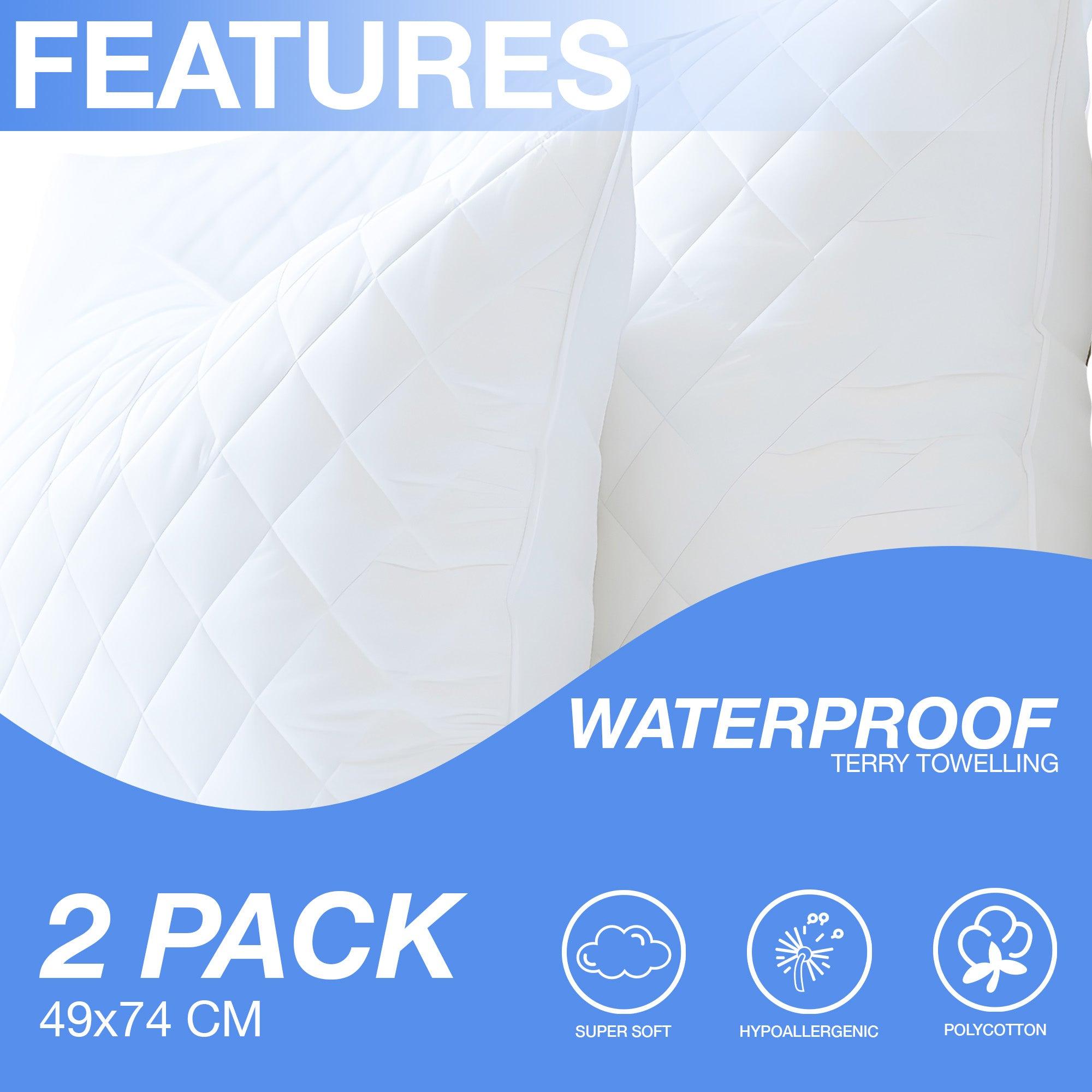 (ケイコレクション) K Collection キルティング ピロープロテクター 枕 保護カバー (2枚組) 【海外通販】