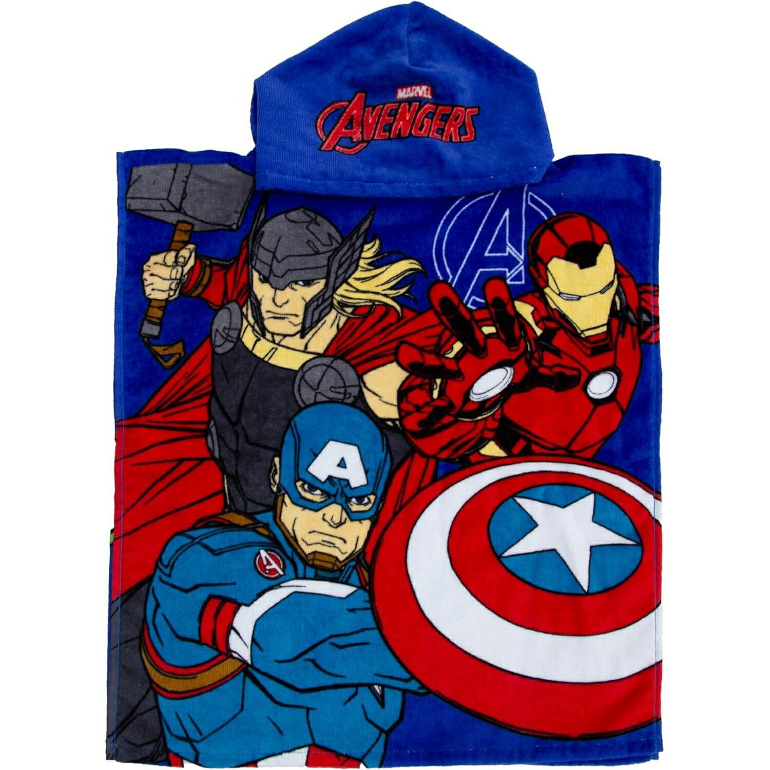 (アベンジャーズ) The Avengers オフィシャル商品 キッズ・子供用 Lets Go タオルポンチョ フードつき ビーチタオル 【海外通販】