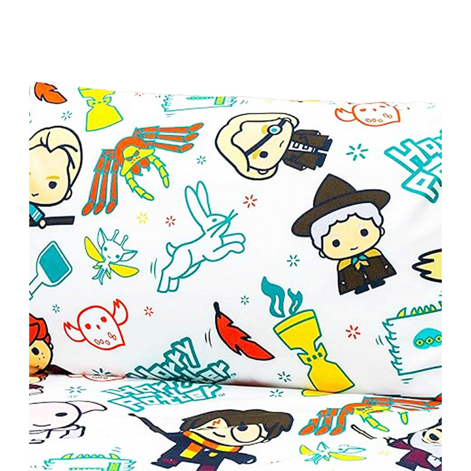 (ハリー・ポッター) Harry Potter オフィシャル商品 Chibi 掛け布団カバー・枕カバーセット リバーシブル 寝具 【海外通販】