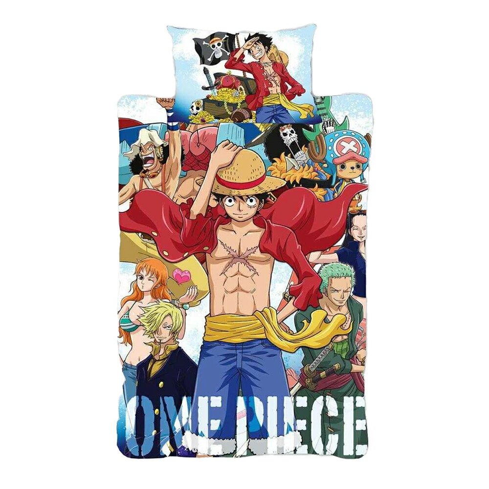 (ワンピース) One Piece オフィシャル商品 Squad 掛け布団カバー・枕カバーセット リバーシブル 寝具 【海外通販】