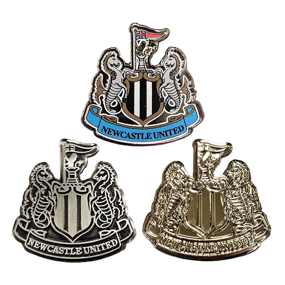 ニューカッスル・ユナイテッド フットボールクラブ Newcastle United FC オフィシャル商品 クレスト バッジ セット (3個組) 【海外通販】