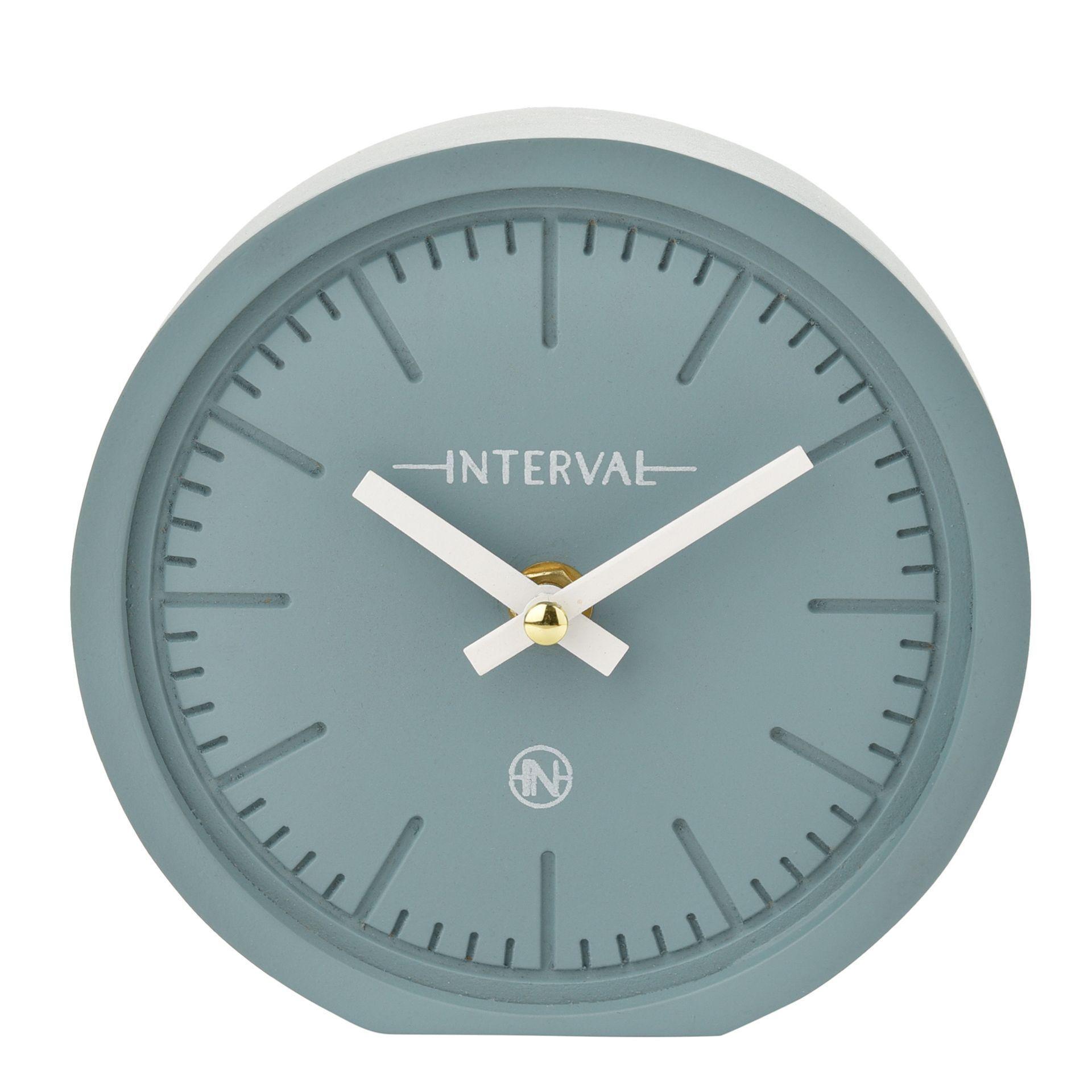 (インターバル) Interval 時計 Minimalist 置時計 デスククロック 15cm ティール 