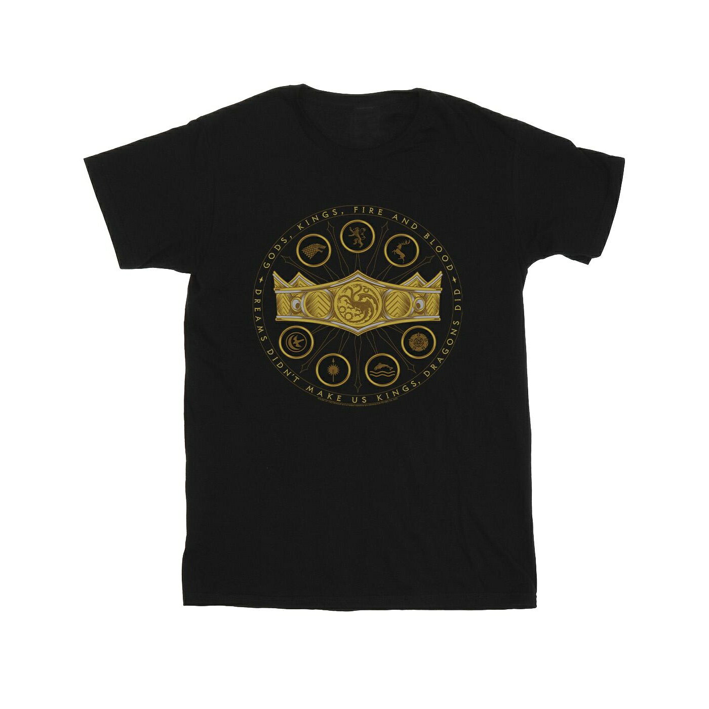 (ゲーム・オブ・スローンズ) Game Of Thrones オフィシャル商品 メンズ Gods Kings Fire And Blood 半袖 Tシャツ 