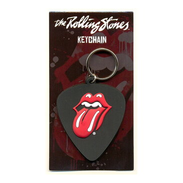 (ローリング・ストーンズ) The Rolling Stones オフィシャル商品 ギターピック型 キーホルダー 【楽天海外直送】