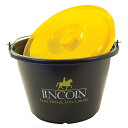 (リンカーン) Lincoln 蓋つきバケツ 厩舎 乗馬 飼育用品 ホースライディング 【海外通販】