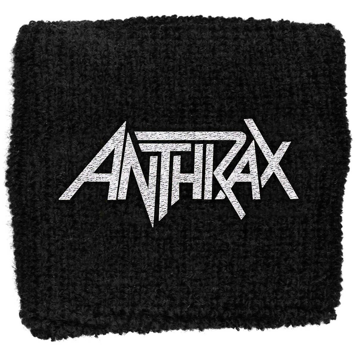 アンスラックス Anthrax オフィシャル商品 ユニセックス ロゴ 布製 リストバンド スエットバンド 【海外通販】