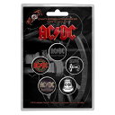 (エーシー・ディーシー) AC/DC オフィシャル商品 For Those About to Rock バッジ 缶バッジ セット (5個組) 【海外通販】