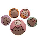 (ねこのプシーン) Pusheen オフィシャル商品 キャラクター 缶バッジ (5個セット) 【海外通販】