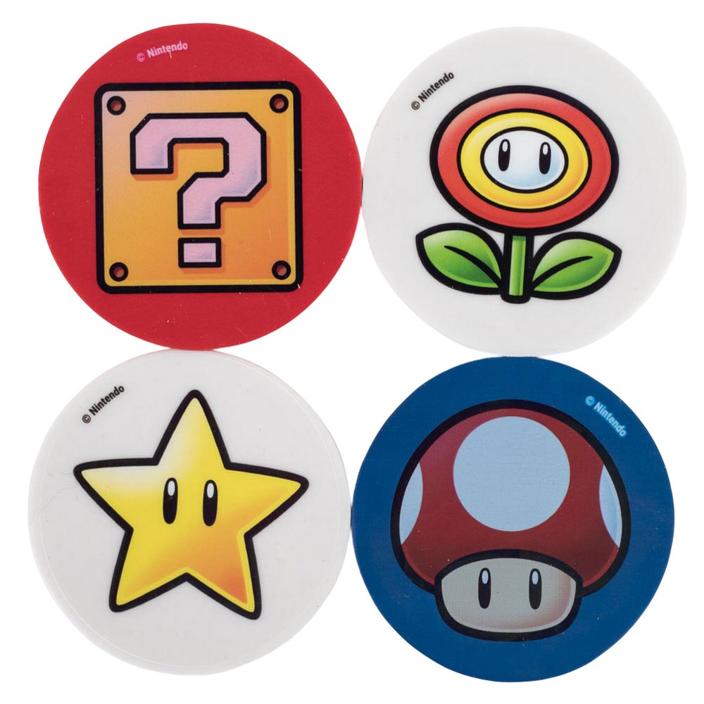 (スーパーマリオブラザーズ) Super Mario オフィシャル商品 消しゴム セット (4個組) 【海外通販】