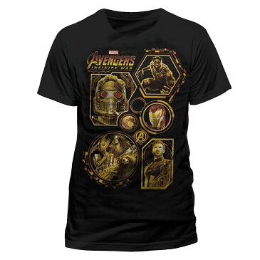 (マーベル) Marvel アベンジャーズ/インフィニティ・ウォー オフィシャル商品 ユニセックス キャラクター プリント 半袖 Tシャツ 【楽天海外直送】