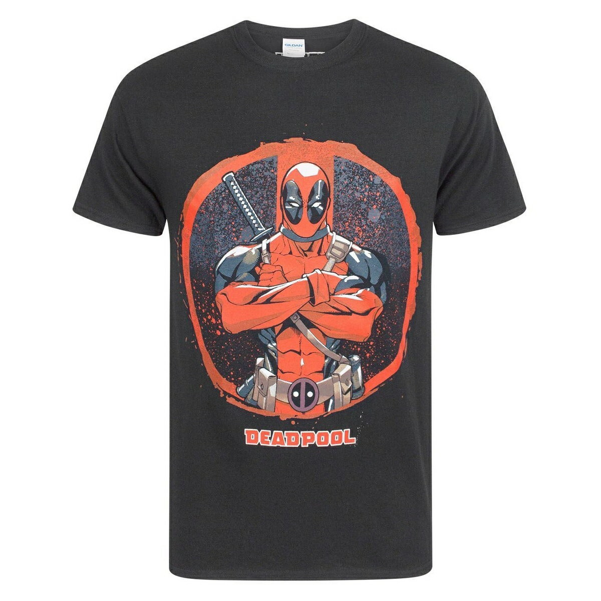 (マーベル) Marvel デッドプール オフィシャル商品 メンズ キャラクター プリント 半袖 Tシャツ 