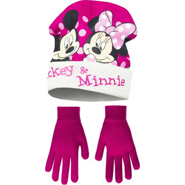 (ディズニー) Disney オフィシャル商品 キッズ・子供用 ミッキーとミニー 帽子・手袋セット 女の子 【楽天海外直送】