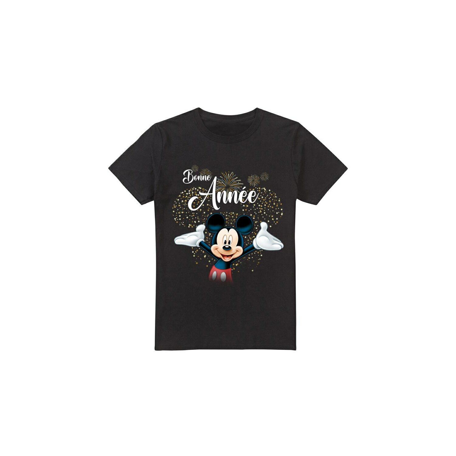 (ディズニー) Disney オフィシャル商品 メンズ French ミッキーマウス Tシャツ Fireworks New Year 半袖 トップス 【海外通販】