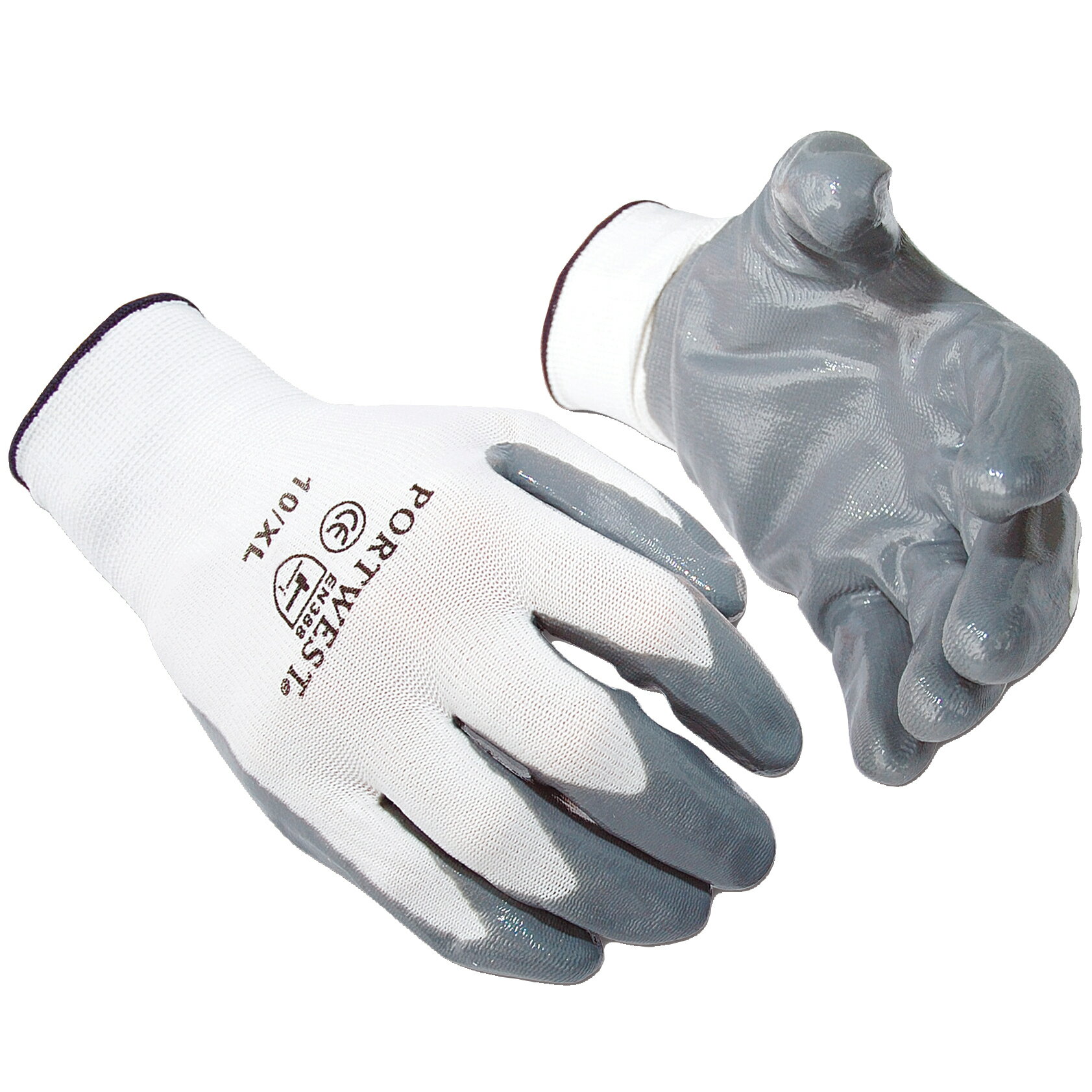 (ポートウエスト) Portwest メンズ フレキソグリップ 作業用 ニトリルグローブ 手袋 男性用 (2パック) 【海外通販】