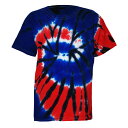 (カラートーン) Colortone キッズ・子供用 レインボー タイダイ ヘビーウェイトコットン 半袖Tシャツ 【海外通販】