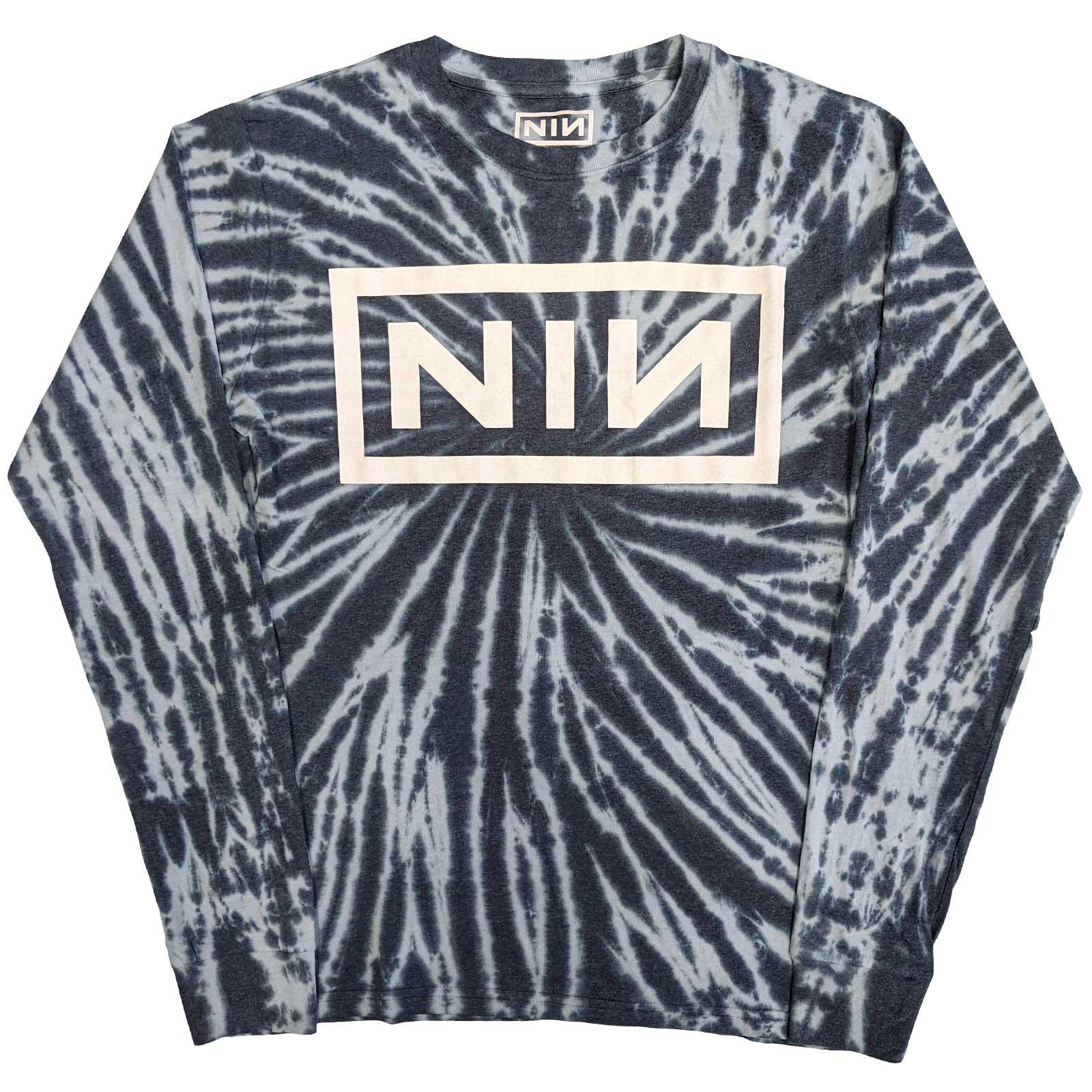 (ナイン・インチ・ネイルズ) Nine Inch Nails オフィシャル商品 ユニセックス タイダイ Tシャツ コットン ロゴ 長袖 トップス 【海外通販】